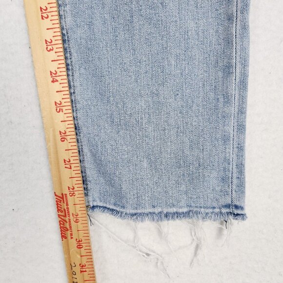 Rag & Bone Jeans Womens 27 Blue The Dre Light Wash Boyfriend Raw Hem Casual - Picture 6 of 14